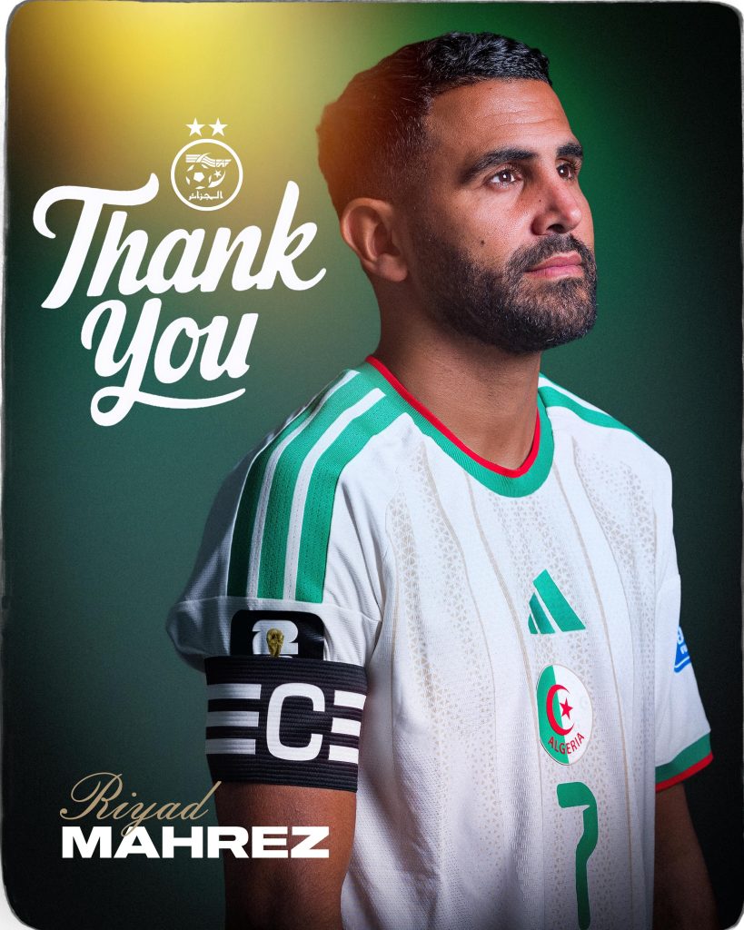 La Fédération algérienne fait ses adieux à Riyad Mahrez après 12 ans avec les «Verts»