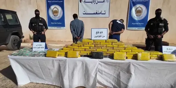 Démantèlement d’un réseau criminel organisé et saisie de 69 kg de cocaïne à Tamanrasset